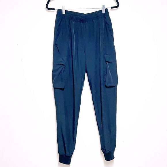 Alana Black High Waist Pull On Cargo Joggers Womens S - Picture 1 of 8
